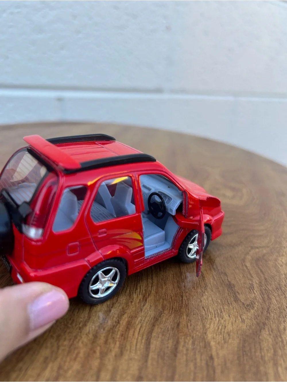 Vintage Toyota red diecast toy car model mini suv collectible